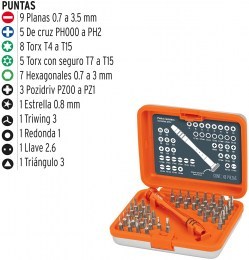 Jeweler screwdriver 42 tips Truper brand